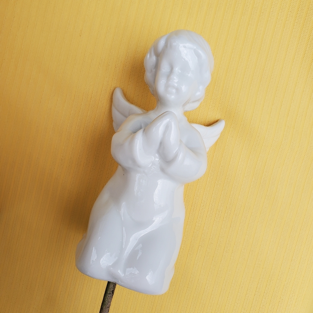 Ceramic Praying Angel Figure